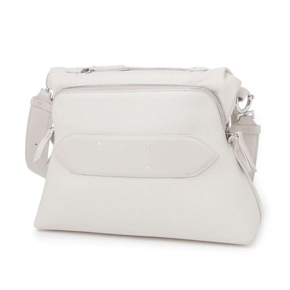 Maison Margiela Soft 5AC White On-Body Crossbody Messenger Shoulder Deerskin Bag